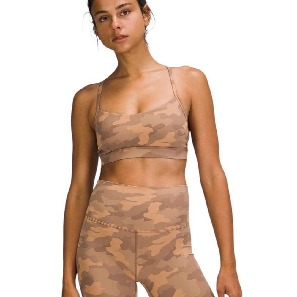 Lululemon Flow Y Bra Nulu *Light Support, A–C Cups in Heritage 365 Camo